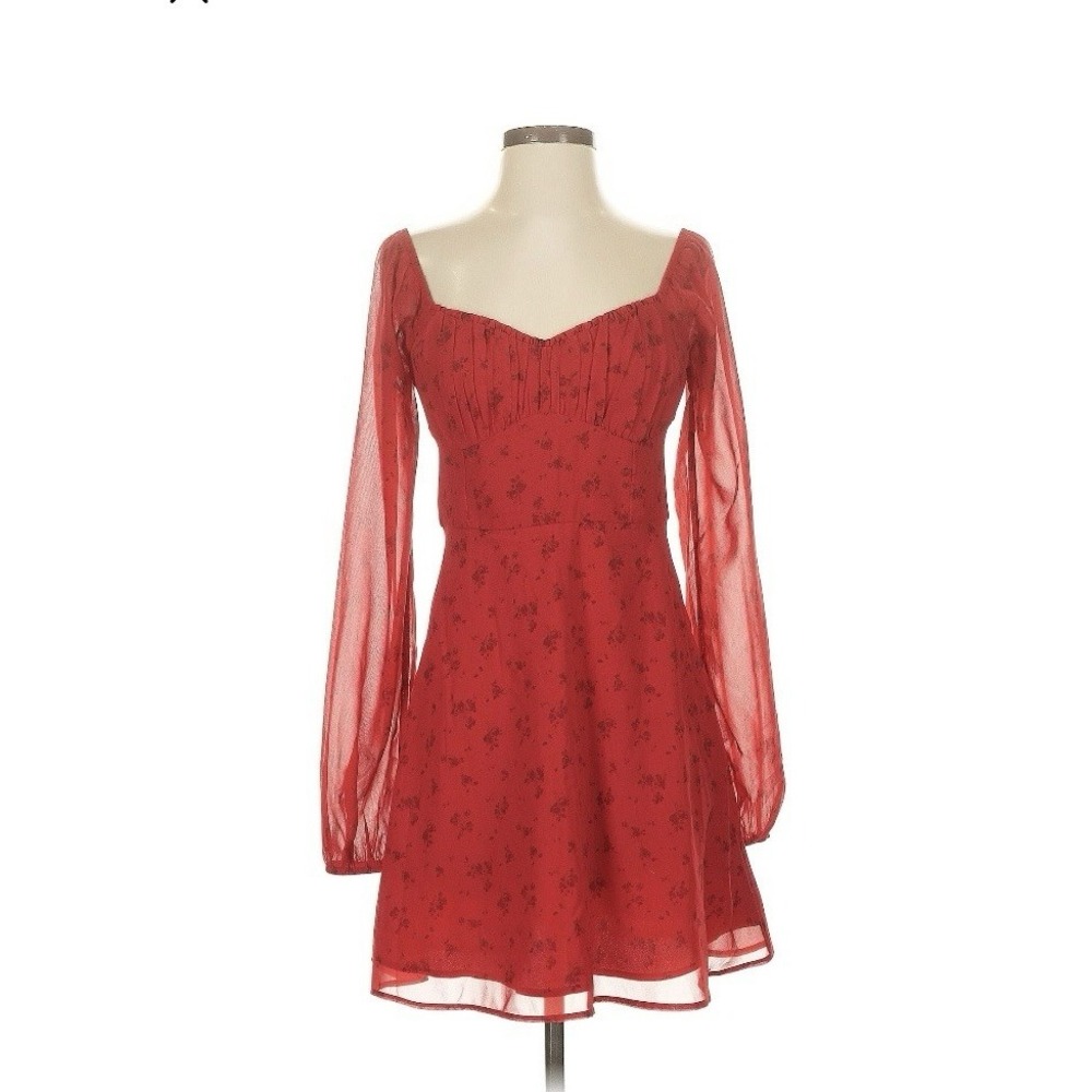 Hollister Red Raunched Sweetheart Dress Small~ NWOT ~ Beautiful